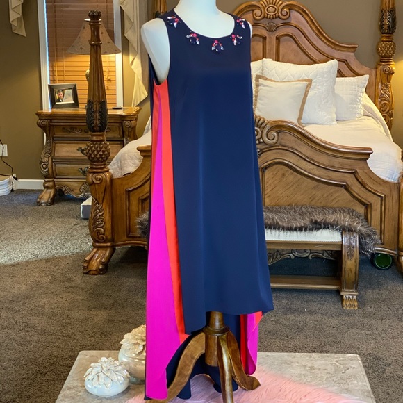 Vince Camuto Dresses & Skirts - Vince Camuto High Low Dress w Jeweled Neckline 6